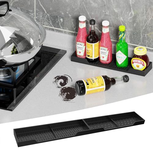Abulun 76cm Silikonherdoberregal, über dem Ofen Gewürzregal, magnetisches Regal für Küchenherd Abulun 76cm Silikonherdoberregal, über dem Ofen Gewürzregal, magnetisches Regal für Küchenherd von Abulun