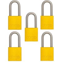 5x Abus Vorhangschloss Aluminium gelb 72LL/40 vs Bügelschloss Gravur geeignet von Abus