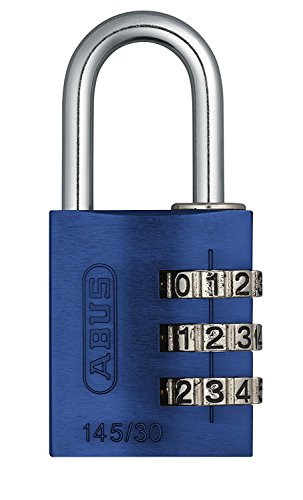 ABUS Zahlenschloss 145/30 Blau - Kofferschloss, Spindschloss u. v. m. - Aluminium-Vorhängeschloss - individuell einstellbarer Zahlencode - ABUS-Sicherheitslevel 3 von ABUS