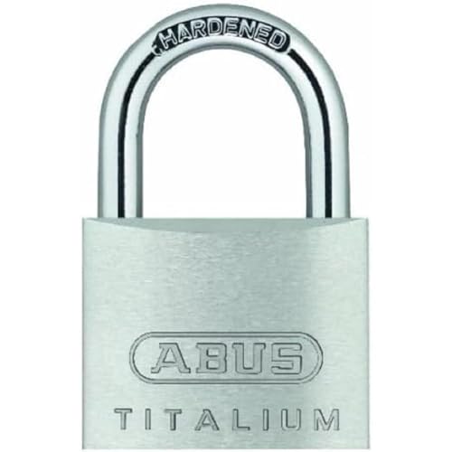 ABUS Vorhängeschloss Titalium 64TI/20 gl.-6206 - gleichschließend - Schlosskörper aus Spezial-Aluminium - gehärteter Stahlbügel - ABUS-Sicherheitslevel 3 - Silber von ABUS