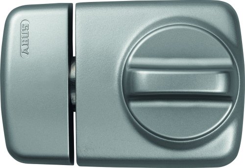 ABUS 589164 7510 S Tür-Zusatzschloss mit Drehknauf für Türen mit schmalen Rahmenprofilen, silber von ABUS
