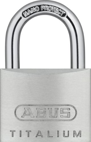 ABUS Vorhängeschloss Titalium 64TI/60 gl.-6608 - gleichschließend - Kellerschloss mit Schlosskörper aus Spezial-Aluminium - gehärteter Stahlbügel - ABUS-Sicherheitslevel 6 von ABUS