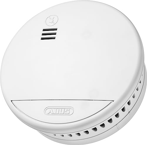 ABUS Rauchmelder RWM90 - mit austauschbarer 5-Jahres-Batterie - DIN EN14604 Zertifiziert - für Wohnräume geeignet - 85 dB Alarmlautstärke - Weiß von ABUS