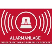 ABUS AU1322 Warnaufkleber Alarmanlage Sprachen Deutsch (B x H) 148mm x 105mm von Abus