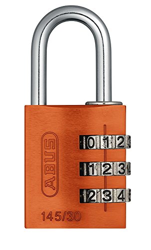 ABUS Zahlenschloss 145/30 Orange - Kofferschloss, Spindschloss u. v. m. - Aluminium-Vorhängeschloss - individuell einstellbarer Zahlencode - ABUS-Sicherheitslevel 3 von ABUS