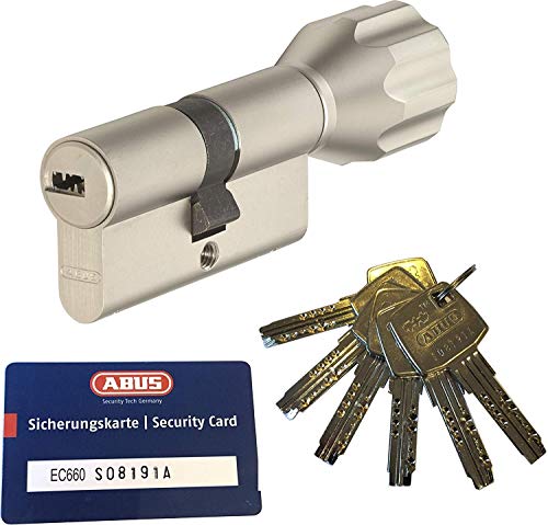 ABUS EC660 ECK660 Profil-Knaufzylinder Länge (a/b) Z45/K40mm (c=85mm) mit 6 Schlüssel, mit Sicherungskarte von ABUS