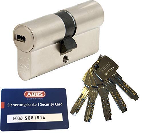 ABUS EC660 Profil-Doppelzylinder Länge (a/b) 35/65mm (c=100mm) mit 5 Schlüssel, mit Sicherungskarte von ABUS