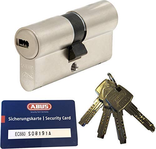 ABUS EC660 Profil-Doppelzylinder Länge (a/b) 40/40mm (c=80mm) mit 4 Schlüssel, mit Sicherungskarte von ABUS