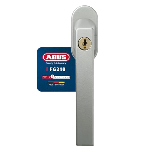 ABUS Abschließbarer Fenstergriff FG210 AB210 - 3er Set - Fensterknauf mit Druckzylinder, gleichschließend - ABUS-Sicherheitslevel 3 - 59488 - Silber von ABUS
