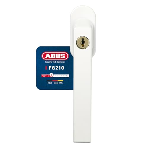 ABUS Abschließbarer Fenstergriff FG210 AB210 - 3er Set - Fensterknauf mit Druckzylinder, gleichschließend - ABUS-Sicherheitslevel 3 - 59489 - Weiß von ABUS