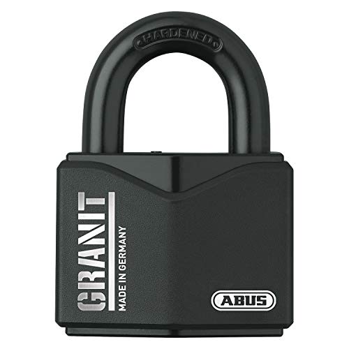 ABUS Granit Vorhängeschloss 37/55 für den Außeneinsatz - aus gehärtetem Spezialstahl - Schlüssel mit LED-Licht - mit ABUS-Plus Scheibenzylinder - ABUS-Sicherheitslevel 10 - Schwarz von ABUS