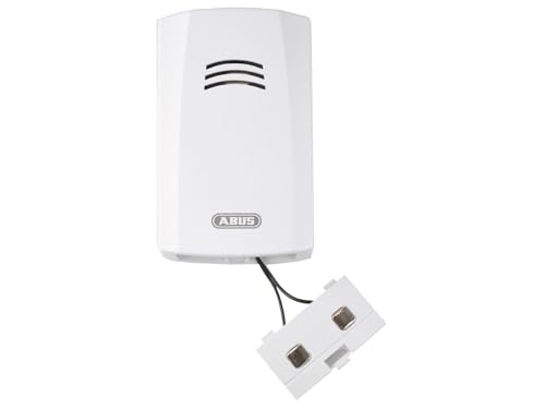 ABUS Wassermelder HSWM10000 - warnt bei Wasserschäden in Küche, Bad, Keller - 85 dB lauter Wasseralarm - Batterie austauschbar Weiss von ABUS