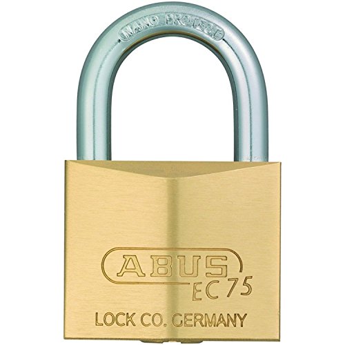 ABUS Vorhängeschloss EC 75/40 mit 2 Schlüsseln - kleines Hangschloss mit Wendeschlüsseltechnologie für Spind, Kellertür, Schuppen- oder Schranktür - Schlosskörperbreite 40 mm, Messing von ABUS