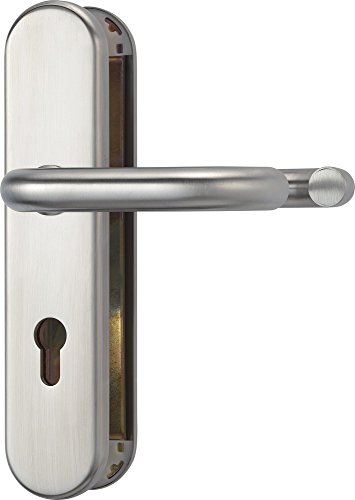ABUS Tür-Schutzbeschlag KLT512 F1 aluminium für Feuerschutztüren mit beidseitigem Drücker 425561 von ABUS