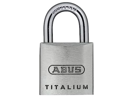 ABUS Vorhängeschloss Titalium 64TI/20 - Schlosskörper aus Spezial-Aluminium - gehärteter Stahlbügel - ABUS-Sicherheitslevel 3 - Silber von ABUS