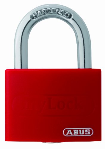 ABUS Vorhängeschloss T65AL/40 myLOCK gl.-6401 - gleichschließend und individuell beschreibbar - Spindschloss - massiver Aluminium-Schlosskörper - ABUS-Sicherheitslevel 5 - Rot von ABUS