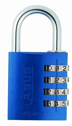 ABUS Zahlenschloss 145/40 Blau - Kofferschloss, Spindschloss u. v. m. - Aluminium-Vorhängeschloss - individuell einstellbarer Zahlencode - ABUS-Sicherheitslevel 4 von ABUS