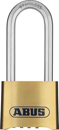 ABUS Zahlenschloss 180IB/50HB63 - Vorhängeschloss mit hohem Bügel - wetterfest - mit einstellbarem Zahlencode - ABUS-Sicherheitslevel 5 - Messingfarben von ABUS