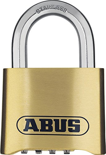 ABUS Zahlenschloss 180IB/50 - Vorhängeschloss aus Messing - wetterfest - mit individuell einstellbarem Zahlencode - ABUS-Sicherheitslevel 5 - Messingfarben von ABUS