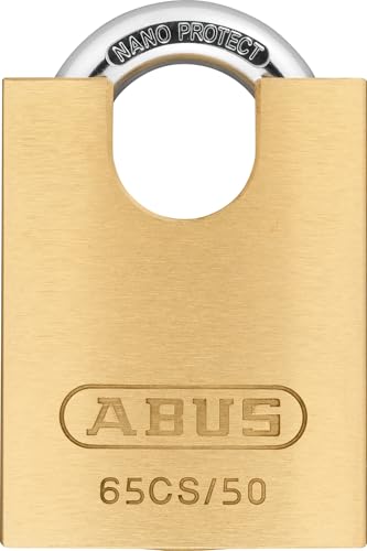 ABUS Vorhängeschloss Messing 65CS/50 - Schlosskörper aus Messing - gehärteter Stahlbügel und Bügelschutz - ABUS-Sicherheitslevel 6 ABUS Vorhängeschloss Messing 65CS/50 - Schlosskörper aus Messing - gehärteter Stahlbügel und Bügelschutz - ABUS-Sicherheitslevel 6 von ABUS