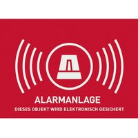 Abus - AU1323 Warnaufkleber Alarmanlage Sprachen Deutsch (b x h) 74 mm x 52.5 mm von Abus