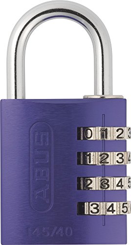 ABUS Zahlenschloss 145/40 Lila - Kofferschloss, Spindschloss u. v. m. - Aluminium-Vorhängeschloss - individuell einstellbarer Zahlencode - ABUS-Sicherheitslevel 4 von ABUS