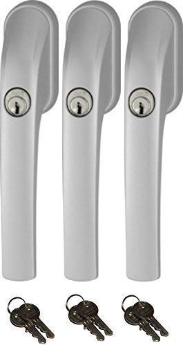 Abus FG300 abschließbarer Fenstergriff, Silber, im Set 3 Stück alle gleichschließend AL0089 mit insgesamt 6 Schlüssel Abus FG300 abschließbarer Fenstergriff, Silber, im Set 3 Stück alle gleichschließend AL0089 mit insgesamt 6 Schlüssel von ABUS