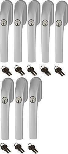 Abus FG300 abschließbarer Fenstergriff, Silber, im Set 8 Stück alle gleichschließend AL0089 mit insgesamt 16 Schlüssel Abus FG300 abschließbarer Fenstergriff, Silber, im Set 8 Stück alle gleichschließend AL0089 mit insgesamt 16 Schlüssel von ABUS