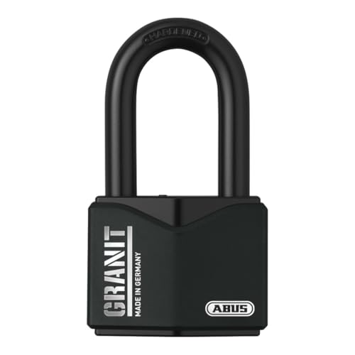 ABUS Granit Vorhängeschloss 37/55HB50 mit hohem Bügel - für den Außeneinsatz - aus gehärtetem Spezialstahl - ABUS-Sicherheitslevel 10 - Schwarz von ABUS
