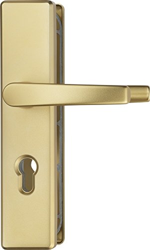 ABUS Tür-Schutzbeschlag KLS114 F3 messing mit beidseitigem Drücker 08297 von ABUS