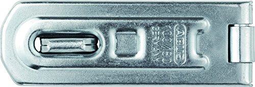 ABUS Überfalle 100/80 - Vorrichtung für Vorhängeschlösser - für einschlagende Türen - 01439 - ABUS-Sicherheitslevel 4 - Silberfarben von ABUS