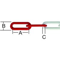 Vormann Absperrkette Stahl rot-weiß 6/8 mm von Abus