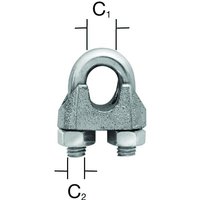 Abus - Vormann Seilklemme bis 5 mm rf (V2A) 2 St. von Abus