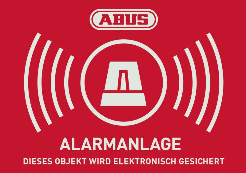Abus Warnaufkleber Alarm AU1312 74 x 52,5 mm von Abus