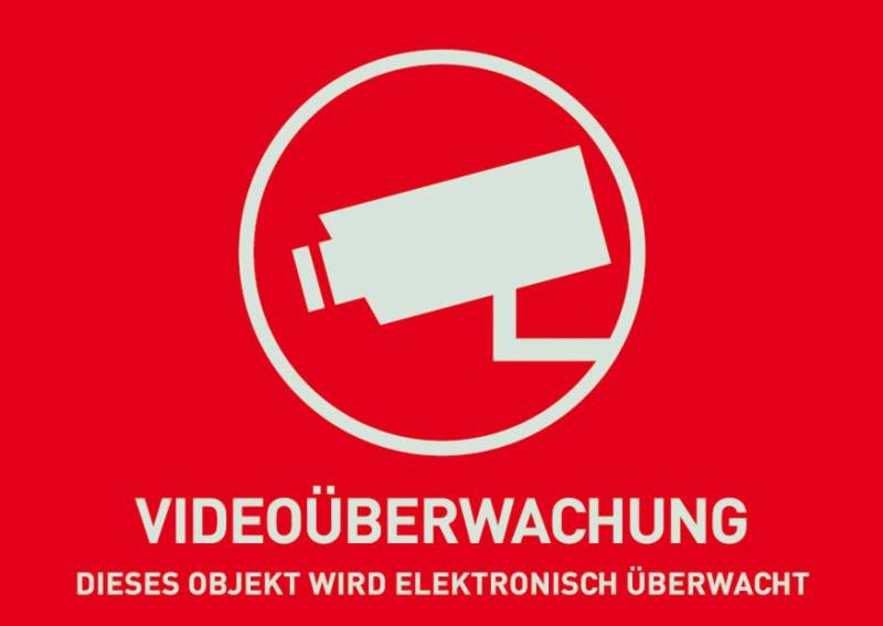 Abus Warnaufkleber Videoüberwachung AU1320 148 x 105 mm von Abus