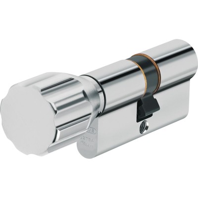 Profil-Knaufzylinder,ECK660,BLZ65/K35,10-stiftig, gl.,Messing matt Nickel Pearl von Abus