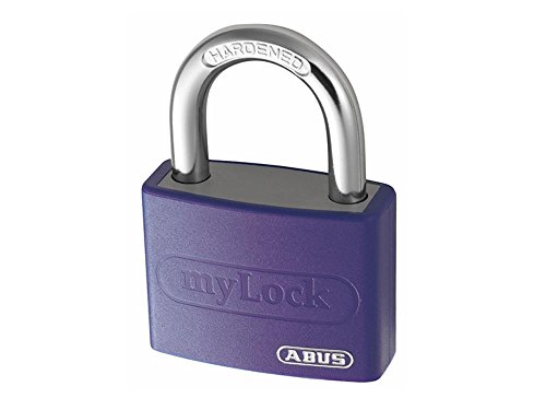 ABUS Vorhängeschloss T65AL/40 myLOCK - individuell beschreibbar - Spindschloss - massiver Aluminium-Schlosskörper - ABUS-Sicherheitslevel 5 - Lila von ABUS