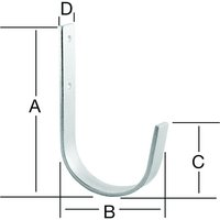 Abus - Vormann Hängs dran Universalhaken 110X60X60X20 verzinkt von Abus