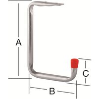 Vormann Hängs dran Wand/Deckenhaken 158X115X52X72 verzinkt von Abus