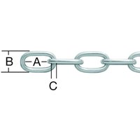 Vormann Rundstahlkette A-40 Stahl verzinkt 4,0x19x15 mm von Abus