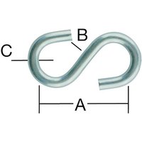 Vormann S-Haken 27X5,5X4mm rf (V2A) 2 St. von Abus