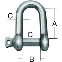 Abus - Vormann Schäkel 14X8X4 mm rf (V2A) 2 St. von Abus