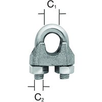 Abus - Vormann Seilklemme bis 3 mm rf (V2A) 2 St. von Abus