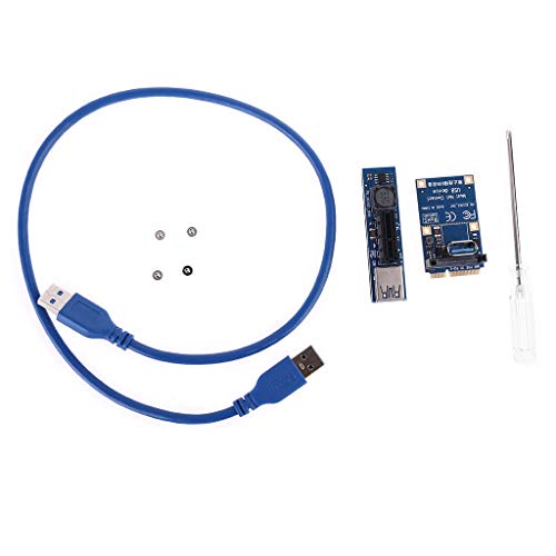 Abwan-Adapter, Mini-PCIE-zu-PCI-E X4-Steckplatz-Riser-Kartenanschluss-PC-Grafikkartenanschluss mit 30CM USB3.0-Verlängerungskabel PCI Express Riser Vergoldete Kontakte von Abwan