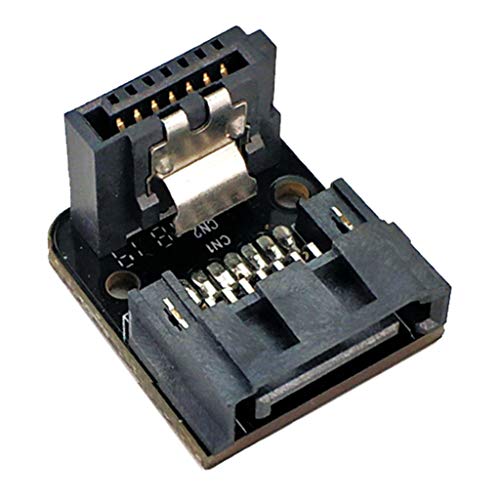 Abwan Adapter, Sata 7Pin Buchse auf 7Pin Stecker 90 Grad Winkeladapter Mainboard Motherboard für Desktops Ssd HDD für Desktop Ssd HDD Lösen Sie die Installation von Abwan