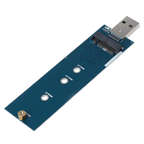 Abwan Adapterkarte, M.2 zu USB Adapter B Schlüssel M.2 SSD Adapter USB 3.0 zu 2280 M2 NGFF SSD Laufwerk Adapter Konverter SSD Leserkarte von Abwan