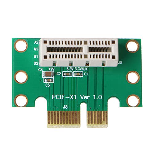 Abwan-Adapterkarte, PCI-E PCI Express X1-Adapter-Riser-Karte PCI E PCIE X1-zu-X1-Steckplatzkonverterkarte 90 Grad für 1U-Servergehäuse von Abwan