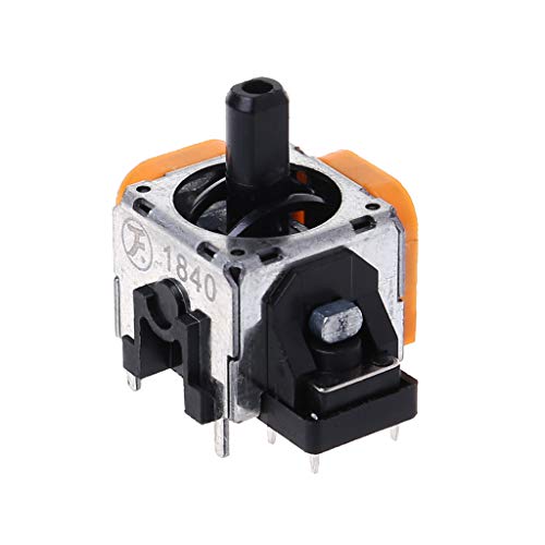 Abwan Button Controller, analoger 3D-Joystick-Wippaufkleber Drahtloser Controller Thumbstick-Modul Spielersatz Gelbe Ersatzteile für Sony Playstation 4 PS4 Pro von Abwan