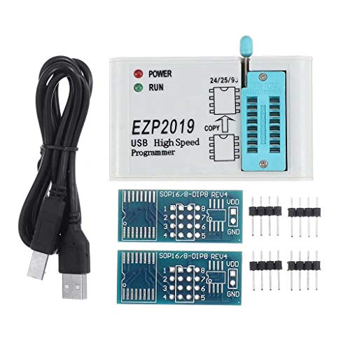 Abwan Highspeed-Programmierer, EZP2019 Unterstützung für Hochgeschwindigkeits-USB-SPI-Programmierer 24 25 26 93 Series-Chips EEPROM 25 Flash-BIOS mit 3 Sockeln von Abwan