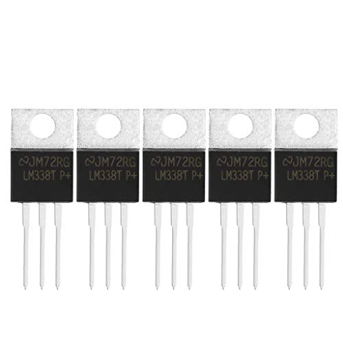 Abwan Integrierter Schaltkreis, 5 Stück, LM338T LM338 TO-220 IC, verstellbarer integrierter Spannungsregler. von Abwan